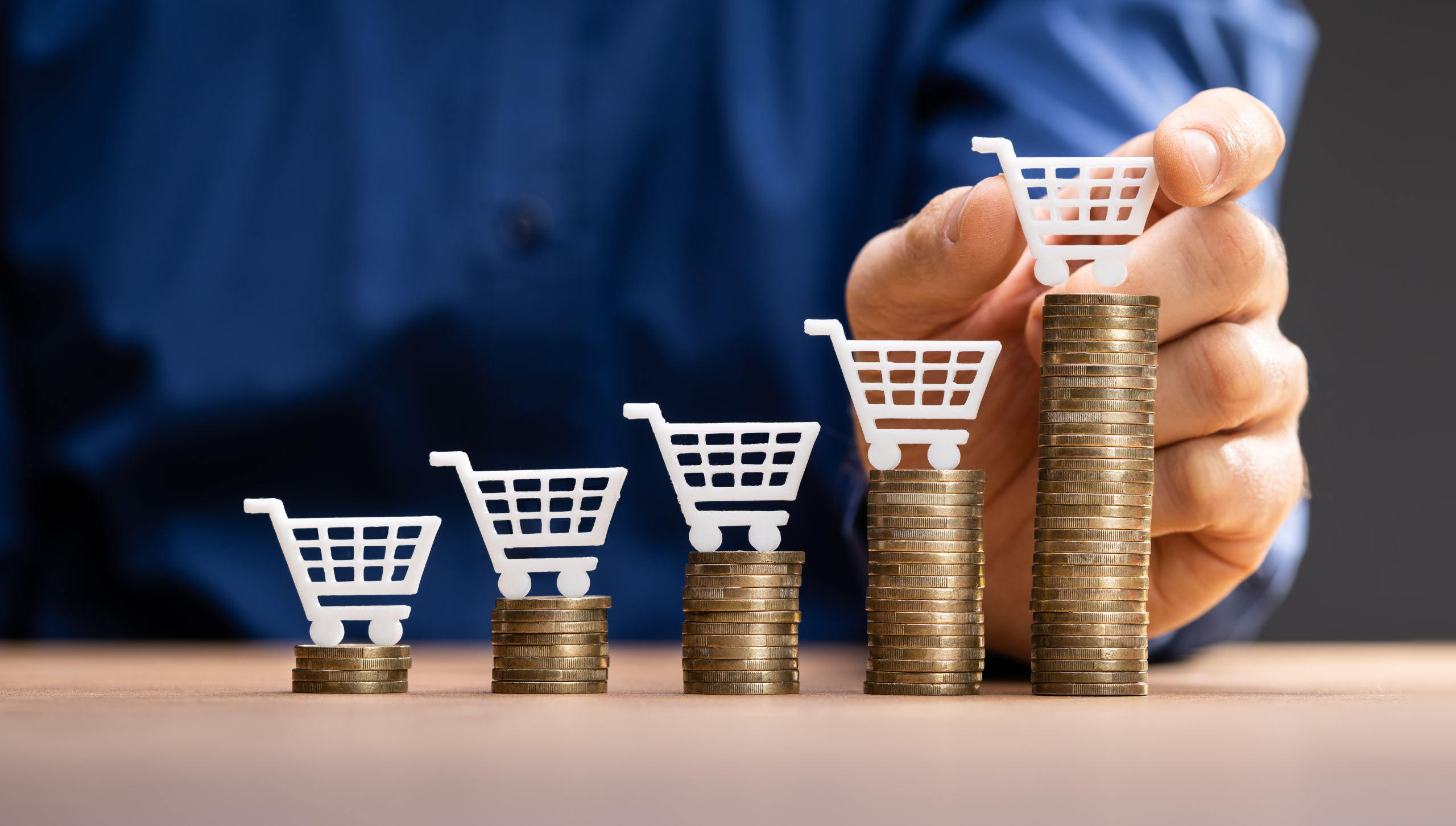 Concepte de creixement de la tenda en línia